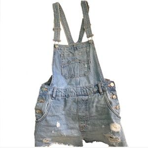 Short Denim Overalls